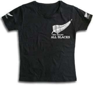 All Blacks New Zealand Womens Girls Lady fit T Shirts Sm XL NZ Rugby 