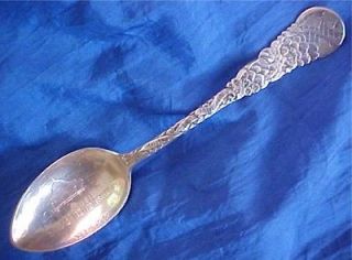 Sterling Silver Souvenir Spoon Rebus Shakespeare Texas Alamo