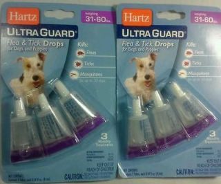 HARTZ ULTRA GUARD Flea & Tick DROPS for dogs & puppies 31 60 lbs 3 