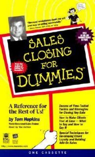 Sales Closing for Dummies by Tom Hopkins 1998, Cassette, Unabridged 