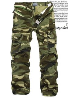 3mu Mens Casual Military Army Cargo Camo Combat Style Pants Toursers 