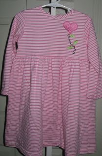 Chez Ami Patsy Aiken dress 4 4T girls stripes pink long sleeve