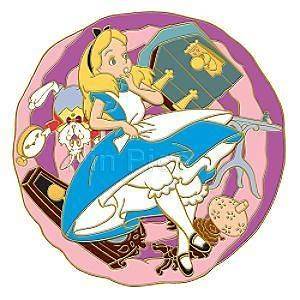 RARE Disney Alice in Wonderland Jumbo Spinner WHITE RABBIT DOORKNOB LE 