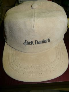 Vintage 1980s Suede Leather JACK DANIELS Hat / Cap RARE