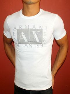 New Mens NWT AX Armani Exchange Muscle Slim Fit T Shirt Small Medium 