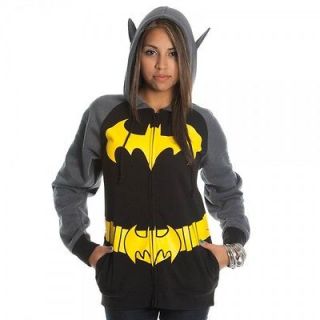 BATGIRL Batman S M L XL JR Zipup Hoodie Jacket Sweatshirt NEW dc 