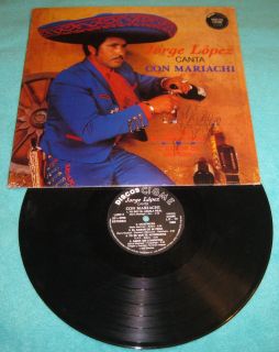   LOPEZ CANTA CON MARIACHI YO SOY EL AGUILA REAL 1989 LP SIGNED CIGME