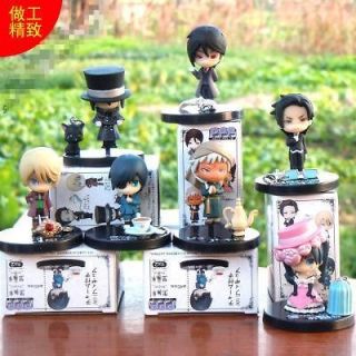 Japan anime Black Butler Kuroshitsuji Ciel mini figures toy set 7 pcs