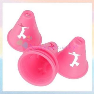 5pcs Pink Hollow Out Training Traffic Agility Slalom Maker Cones 