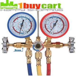 AC AUTO A/C AIR CONDITIONING REFRIGERATION FREON TOOL GAUGES SET 