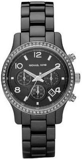 Michael Kors Womens MK5470 Black Ceramic Quartz Watch with Black Dial