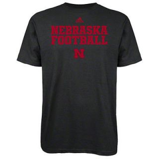 Nebraska Cornhuskers Black adidas 2012 Football Practice T Shirt