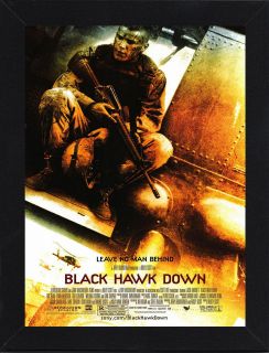   Hawk Down Ridley Scott Movie Poster A4 Size Mounted In Black Frame