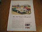 1956 Chevrolet Chevy Bel Air Convertible Car Ad Race Track in 