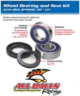   WHEEL BEARING KIT AND SEALS CANNONDALE ALL ATV 2001 2002 2003 01 03