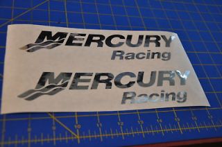 Mercury Racing Sticker CHROME DECAL Race Boat