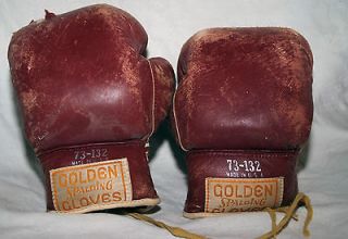 Vintage Boxing Gloves GOLDEN GLOVES by Spalding