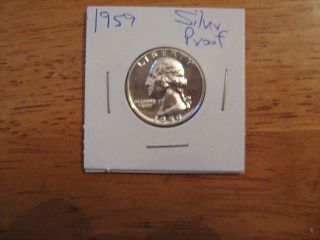1959 PROOF WASHINGTON SILVER QUARTER GREAT COIN