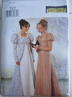   6630 (2001) Misses Josephine 1812 Dress Costume Pattern Size 12 NEW