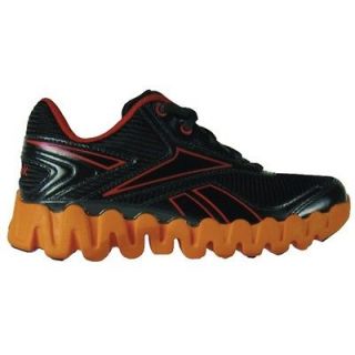   Reebok ZigActivate Pre School Shoes Black Gravel Orange *New In Box