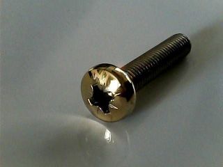 24 carat Gold plated Pan Head Pozi Drive Machine Screws / Bolts vespa 