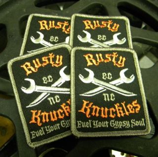 Rusty Knuckles   Wrench Knives Embroidery Iron on Patch