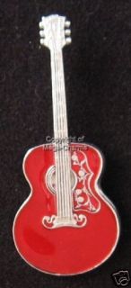Gibson SJ 200 Reissue Candy Red Guitar Brooch AB251