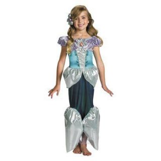 Disney Ariel The Little Mermaid Princess Shimmer Deluxe Girls Costume 