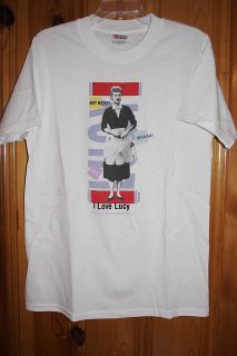 NEW White I Love Lucy T Shirt, Lucille Ball Size S M