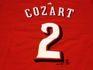 Zack Cozart Cincinnati Reds Jersey T Shirt NEW Majestic NWT MLB $25 