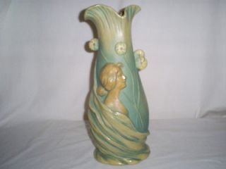 Art Deco Bernard Bloch Amphora Woman Vase Signed Grumbach