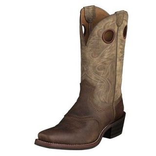 Ariat Western Boots Mens Heritage Roughstock 10 D Earth 10002230