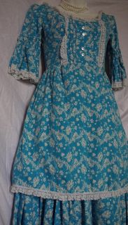   Bustle Dress Size 6/8 Victoriana Prairie Bastille Laura Ashley Fabric