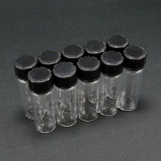 10x Clear Glass Bottles Vials screwcap 5ml
