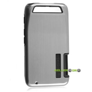   SILICRYLIC DualPro SHINE Case Cover For Motorola ATRIX HD Black Silver