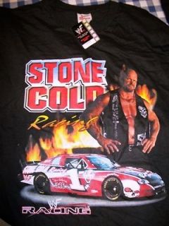 Stone Cold Steve Austin Wrestling Racing Shirt   Large Available WWE 