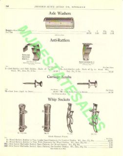 1911 Antique Buggy Axel Parts Whip Socket Catalog AD