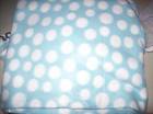   white polka dot fleece fabric personalized blanket throw 45X29 BABY