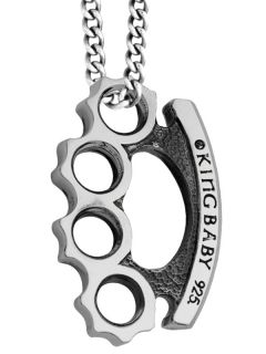 King Baby Studios Large Brass Knuckles Pendant 925