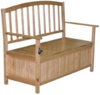 NEW SEALED WOODEN PATIO BENCH COOLER FIR OVERALL 48Wx20 1/2Dx​36H 