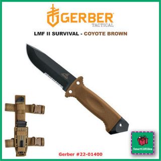   KNIFE  COYOTE BROWN_WITH BALLISTIC NYLON SHEATH_GERBER #22 01400