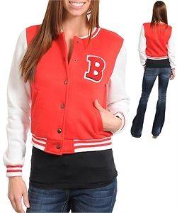   Varsity Letterman Jacket Baseball Jacket with Letter B womens L