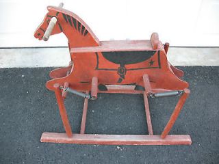 Rocking Horse Wooden The Wonder Horse circa 1950s baby boomers