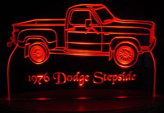   Pickup Stepside Acrylic Light Up Sign 13W 3 LED Desk Model 76 Truck