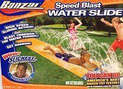 NEW Banzai Speed Blast Water Slide 16 feet Inflatable with Body 