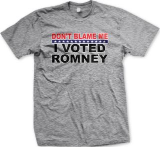   Me I Voted Romney Funny Anti Obama 2012 USA Election Mens T Shirt