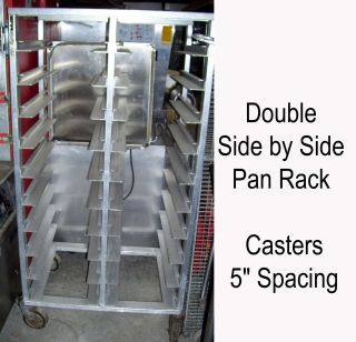  Bun Pan Rack Side by Side Welded Mobile Tray Open Frame Crescor Bakery