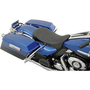 Drag Specialties Low Profile Solo Seat with Flame Stitch 0801 0595 