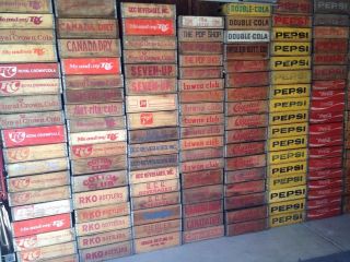 Pick 1 Vintage Wood Soda Crates Pepsi, Coke, RC, Canada Dry, & More