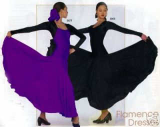 Purple Flamenco Latin Ballroom Dance Dress 297 A P 5 6